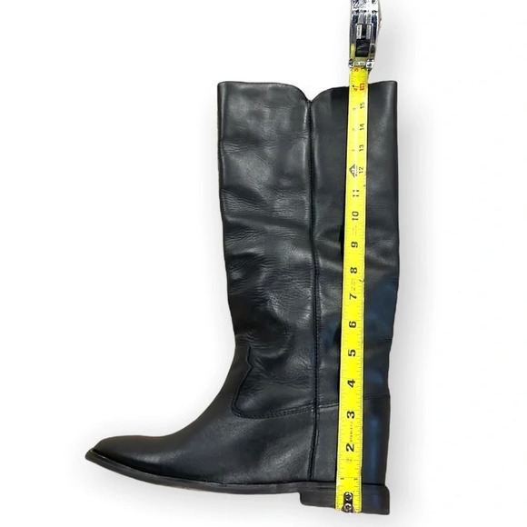 Isabel Marant Black Chess Leather Tall Boots Women's EU 37 Made in Portugal - Picture 12 of 16